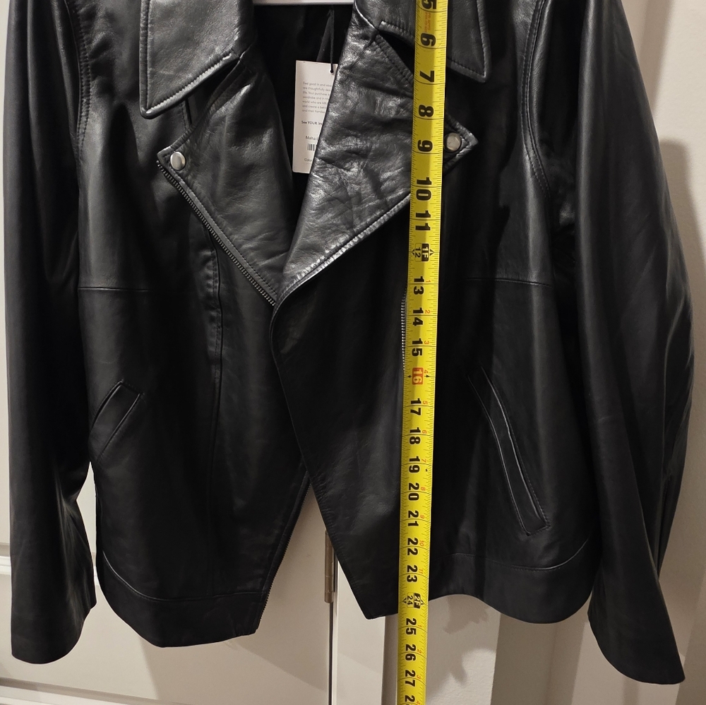 Able Maha Black Leather Jacket 2X - Picture 14 of 15